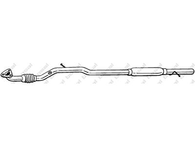 Centre Muffler, See accessories list for additionally required parts:  