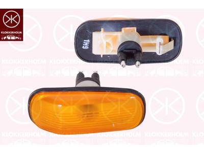 Direction Indicator, lateral installation, yellow, with bulb holder