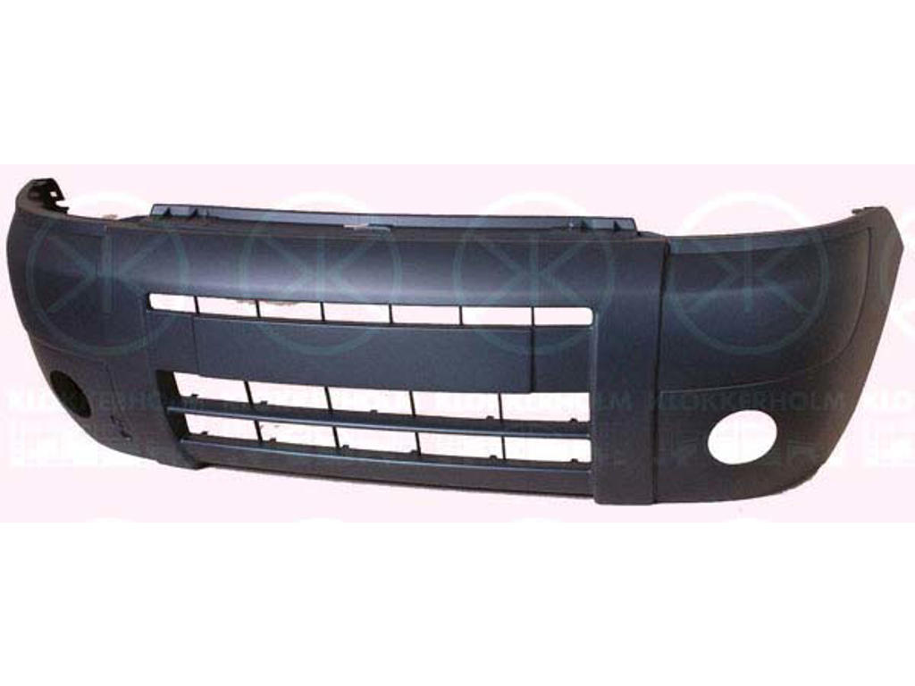 Bumper, Front, black, with hole(s) for fog lights