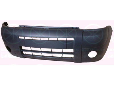 Bumper, Front, black, with hole(s) for fog lights