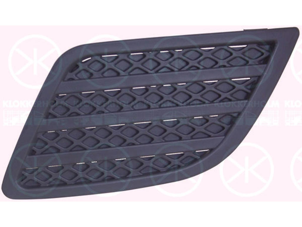 Ventilatiegrille, bumper, zwart, Links voor, Zonder gat(en) voor mistlampen, Buitenste deel