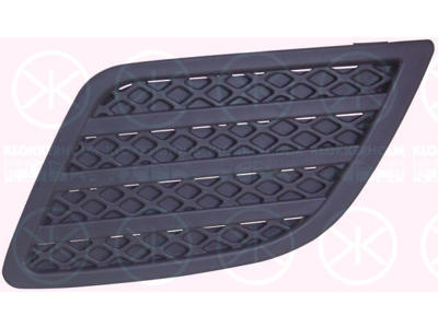 Решетка вентилятора, буфер, чaрный, спереди справа, без отверстия/ отверстий для противотуманных фар, внешняя часть