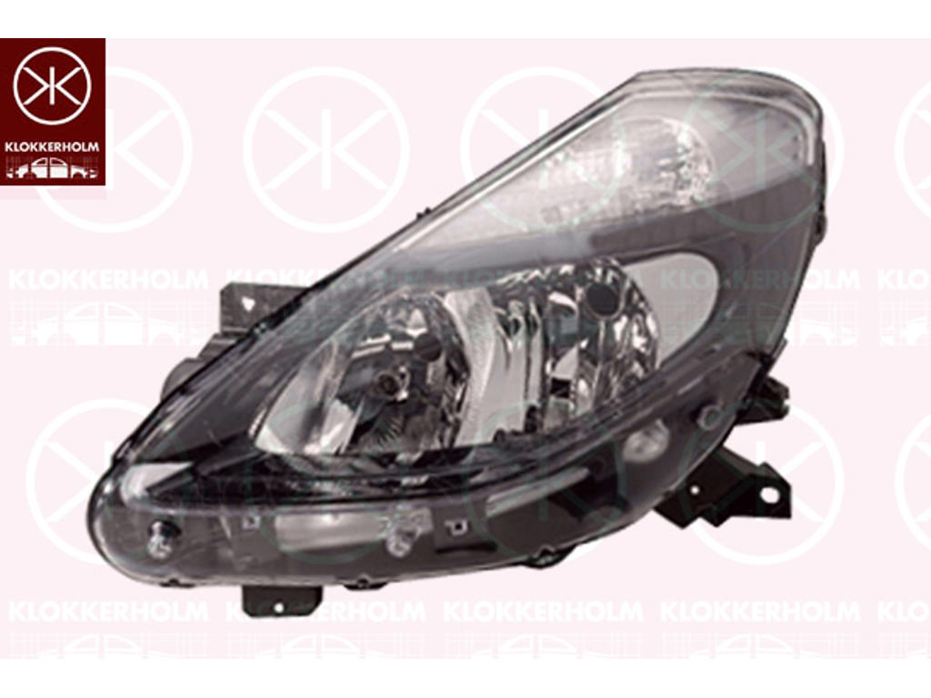 Headlight, H7/H7, without motor for headlamp levelling, Valeo, Left, Illuminance [lx]: 12.5, Housing Colour: black