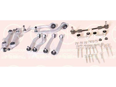 Control/Trailing Arm Kit, wheel suspension, Set, Full Body Section, Front Axle both sides, Control Arm