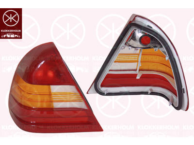 Ljusglas, kombinationsbakljus, röd, gul, Höger