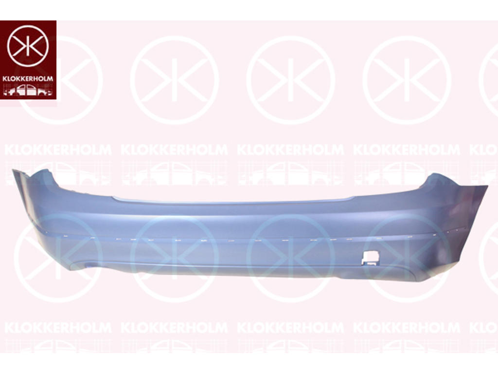 Bumper, w/primer, Rear, with holes/bracket for narrow trim strips, Trim Level: ELEGANCE/AVANTGARDE