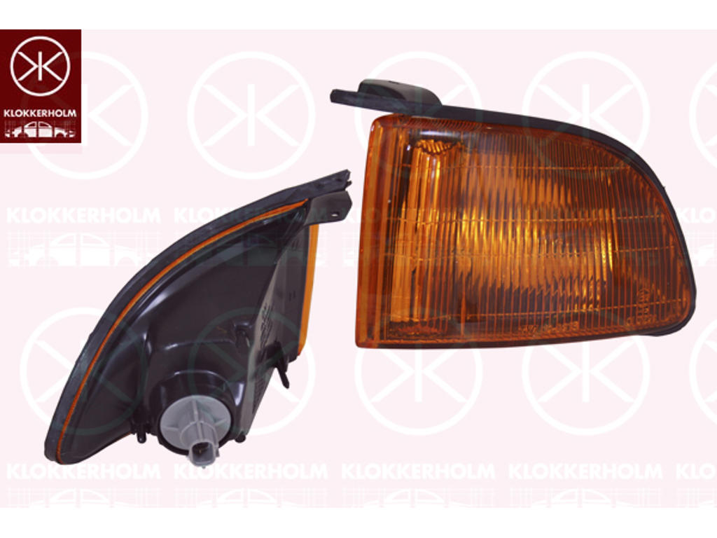 Blinker, med lamphållare, gul, Höger