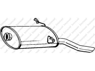 Rear Muffler, See accessories list for additionally required parts:  
