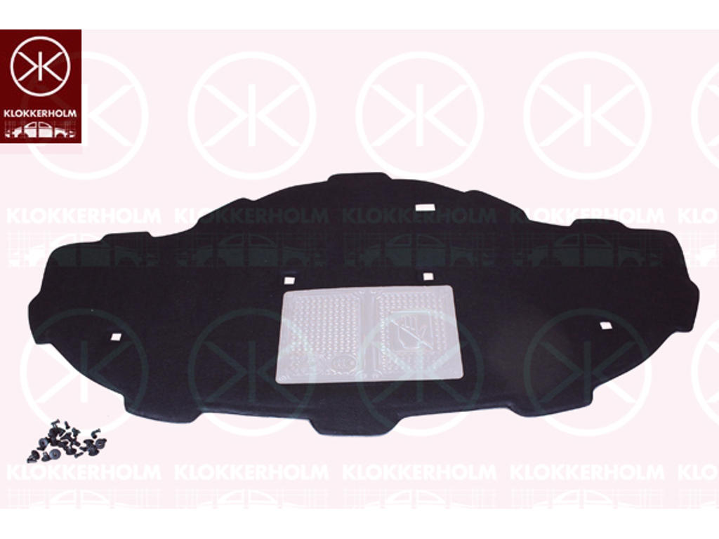 Engine Compartment Noise Insulation, Centre Section, Fitting Position: Bonnet