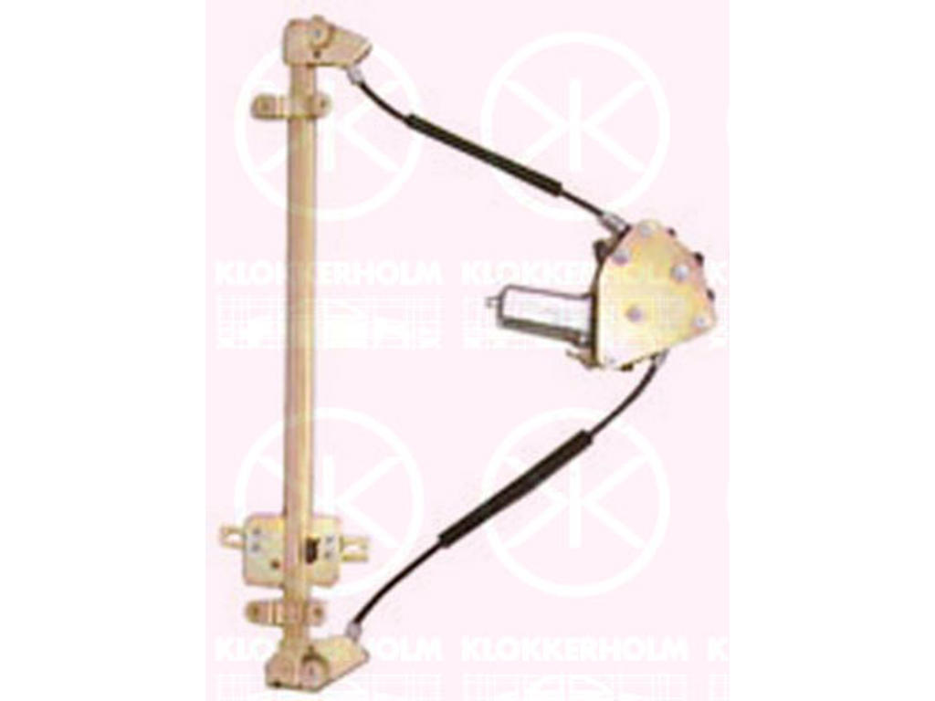 Window Regulator, 2/4-drs, with electric motor, Electric, Right Front