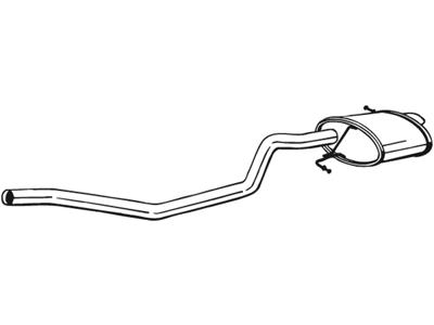 Rear Muffler, See accessories list for additionally required parts:  