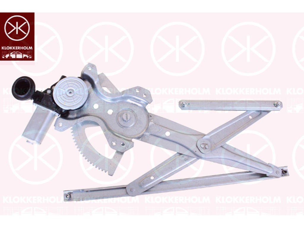 Window Regulator, 4-dr, with electric motor, without comfort function, Electric, Left Front, Number of pins: 6