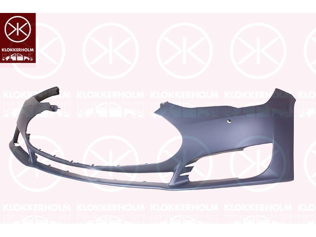 Bumper, w/primer, Front, with hole(s) for park distance control, Number of bores: 2