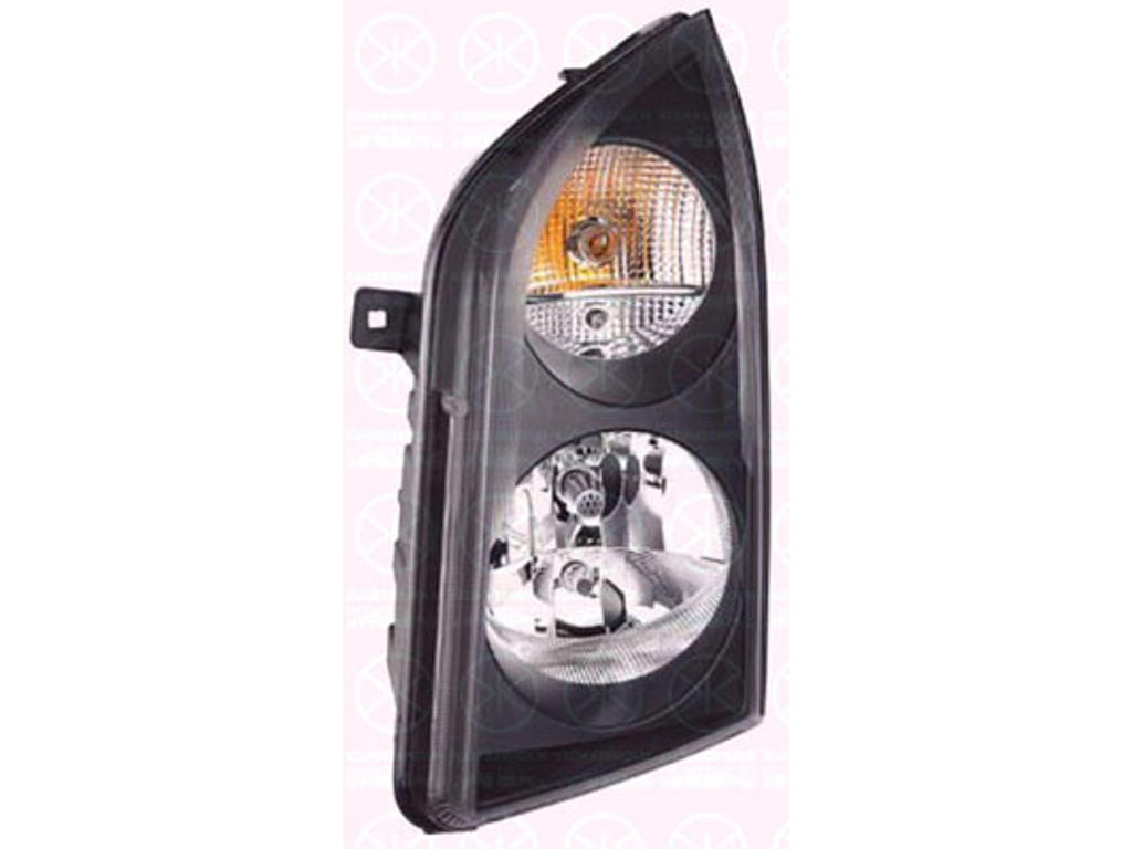 Headlight, Right, Illuminance [lx]: 25, H7/H7, with motor for headlamp levelling, Hella