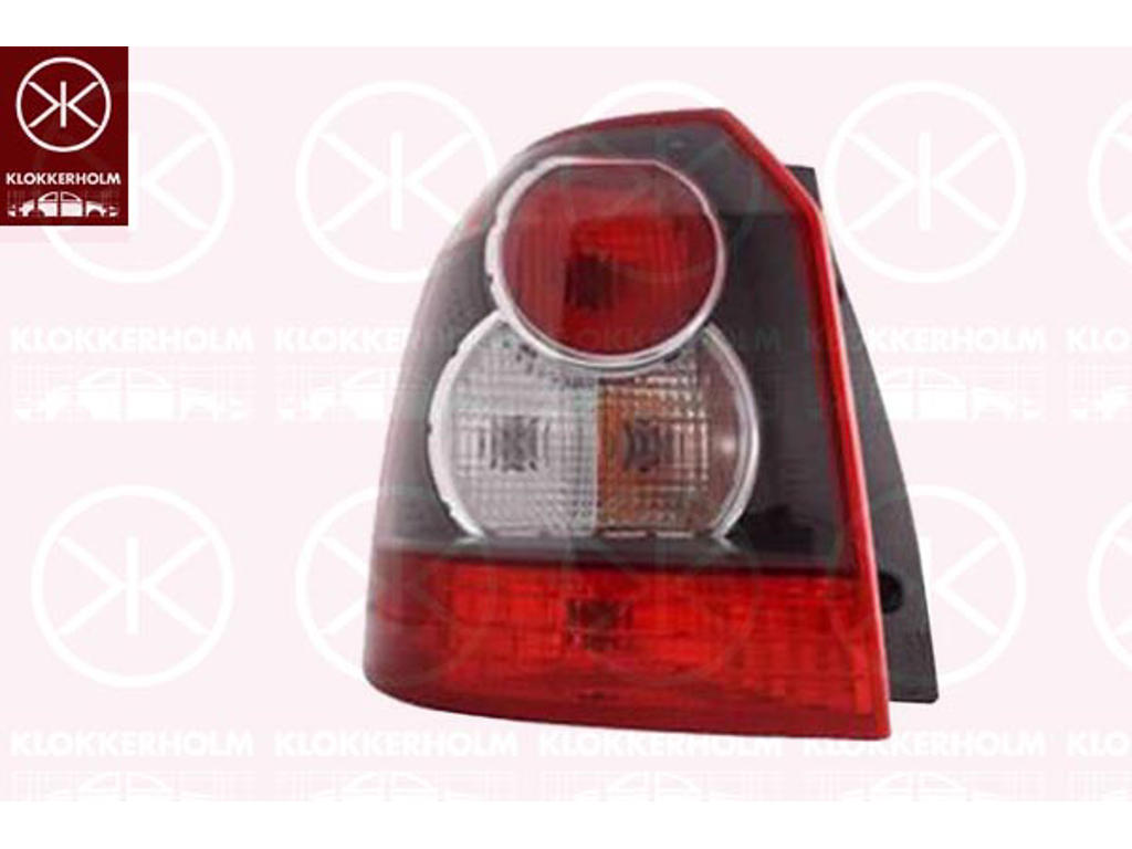 Tail Light Assembly, Left, with bulb holder, P21/5W, P21W, PY21W, Visteon