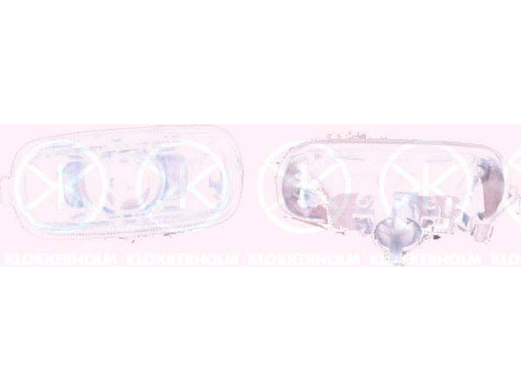 Lampa kierunkowskazu, bez mocowania lampy, przezroczysty, bialy, z obu stron