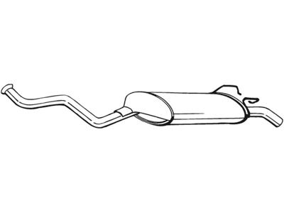 Rear Muffler, See accessories list for additionally required parts:  