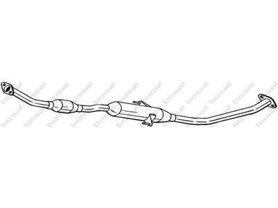 Catalytic Converter, with mounting parts, Euro 4
