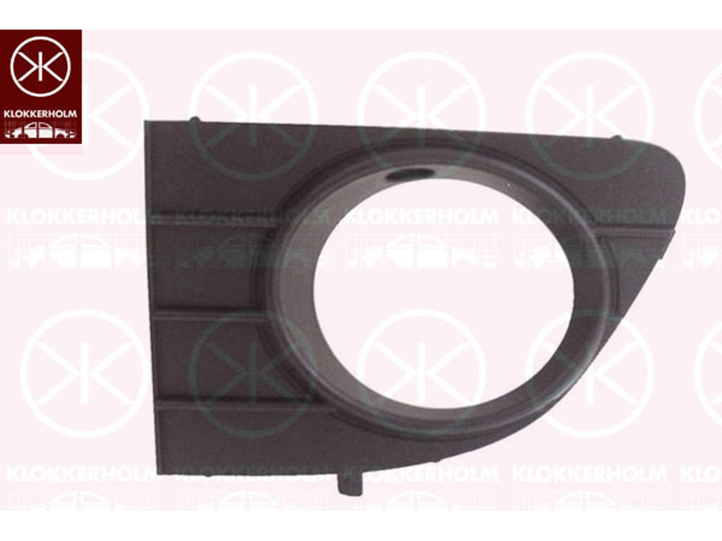 Ventilation Grille, bumper, Left Front, Lower Section, with hole(s) for fog lights, grey