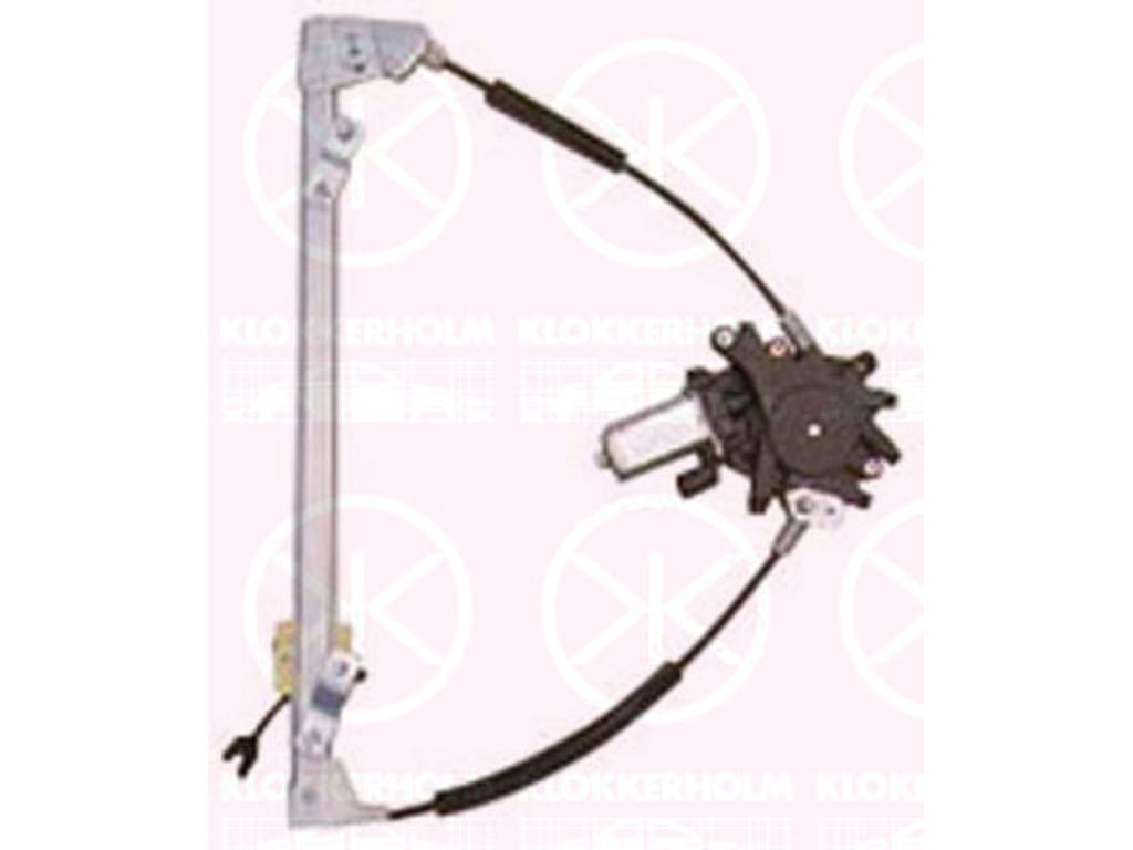Window Regulator, 4-dr, with electric motor, Electric, Right Front