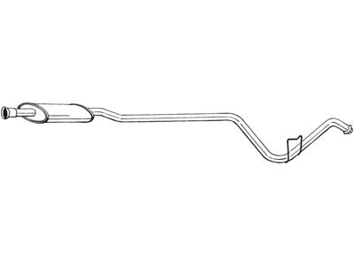 Centre Muffler, See accessories list for additionally required parts:  