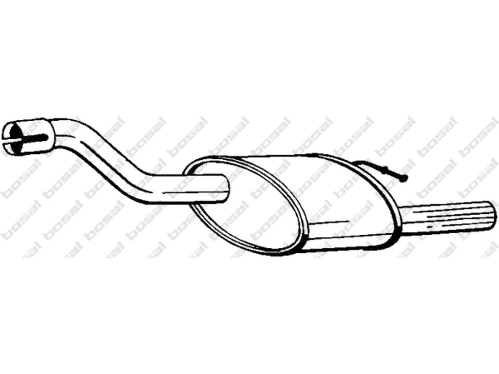 Rear Muffler, See accessories list for additionally required parts:  
