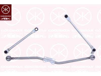Wiper Linkage, Front, Set, without electric motor, for left-hand drive vehicles