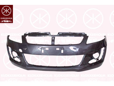 Bumper, Front, grey, Painted, not for trim level: SPORT
