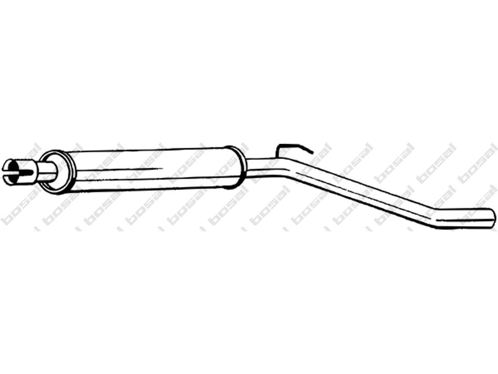Centre Muffler, See accessories list for additionally required parts:  