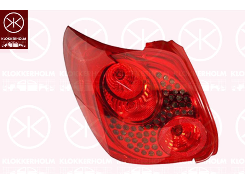 Tail Light Assembly, with bulb holder, Left, Visteon