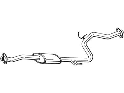 Centre Muffler, See accessories list for additionally required parts:  