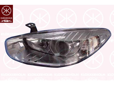 Forlygte, højre, Bi-Xenon, uden styreenhed til Xenon, med indstillingsmotor for LWR, D1S/H7, AL