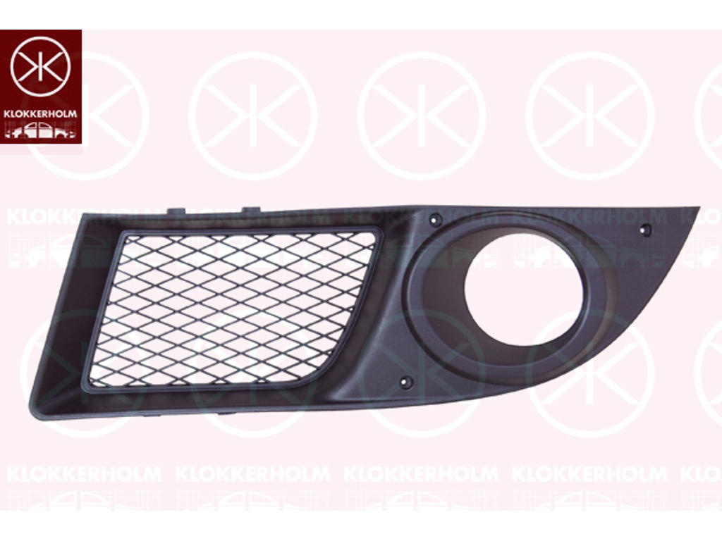 Ventilation Grille, bumper, Right Front, with hole(s) for fog lights