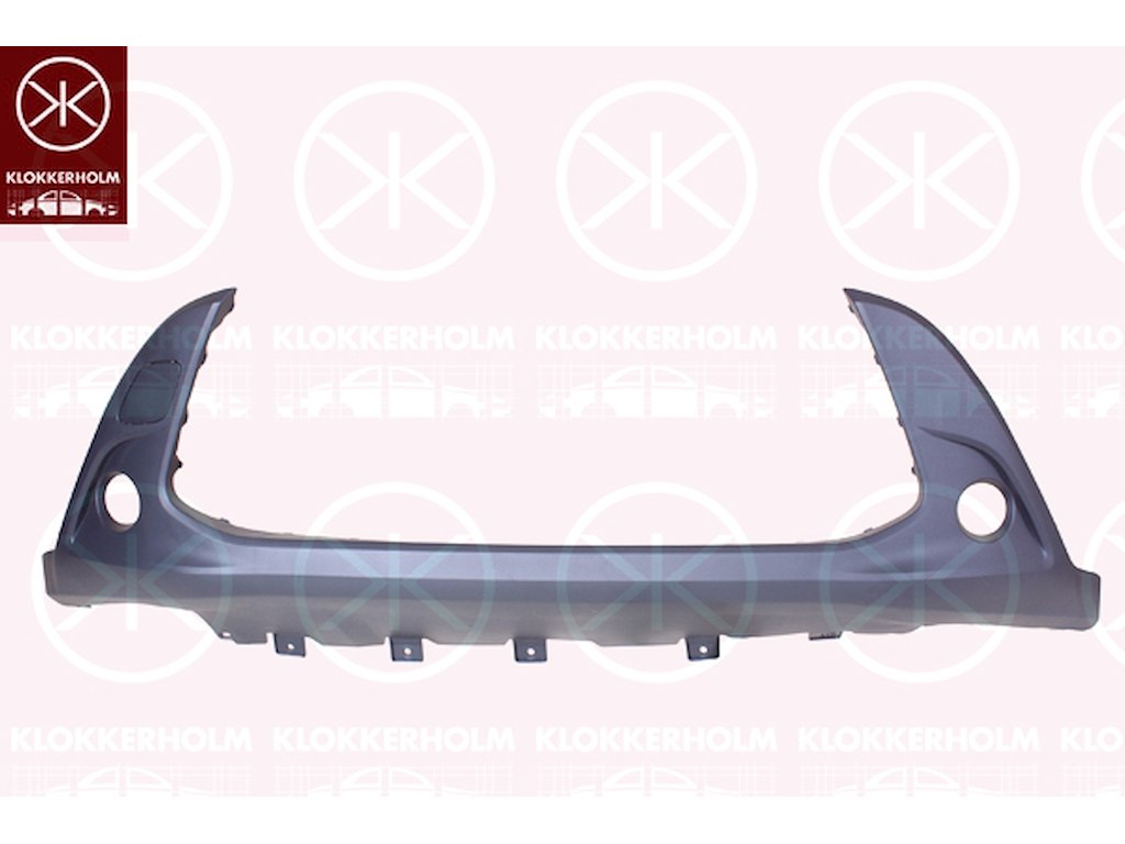 Bumper, Front, black, with hole(s) for fog lights, Lower Section