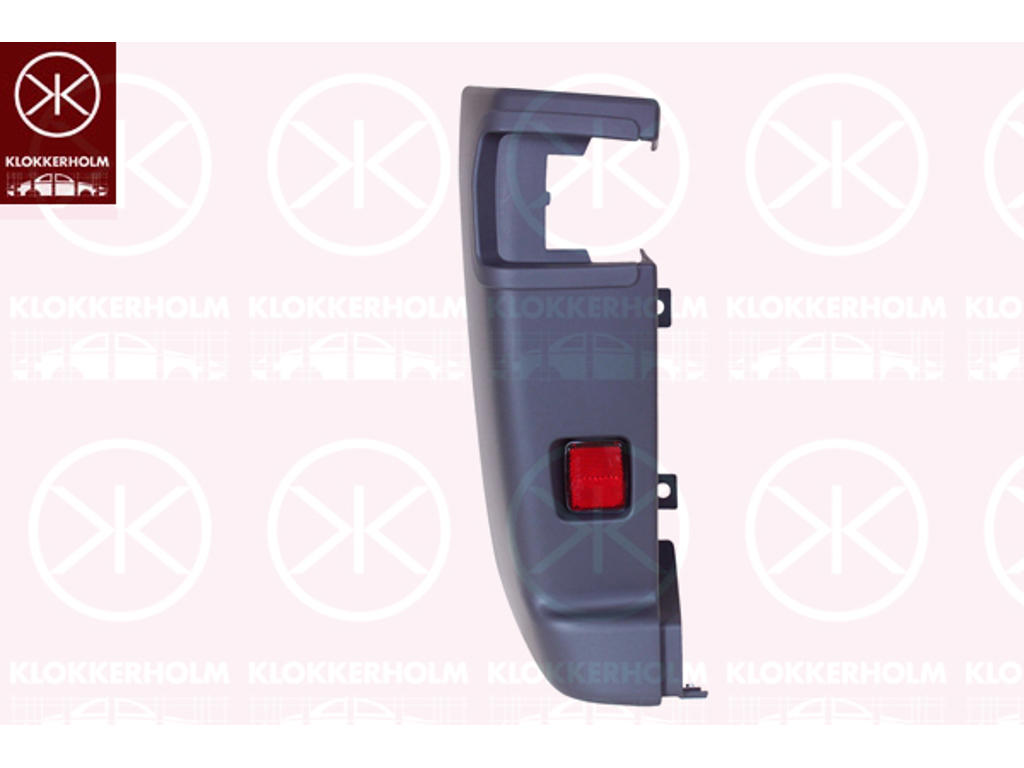 Bumper, with reflector, Right Rear, Vehicle Equipment: for vehicles with manually opening sliding doors