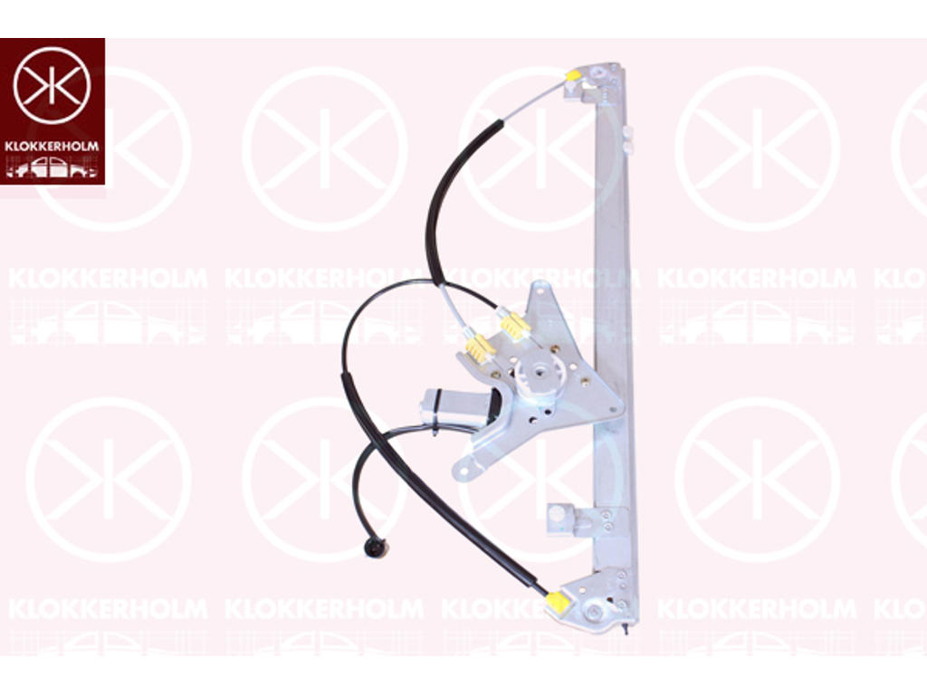 Window Regulator, with electric motor, Electric, Left Front, Number of pins: 2