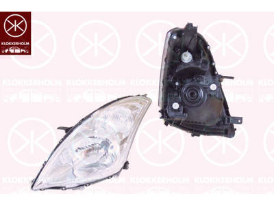 Headlight, H4, with motor for headlamp levelling, Left, Stanley type, Illuminance [lx]: 17.5