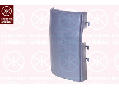 Bumper, for vehicles with tailgate, Grained, Left Rear, Upper section, dark grey