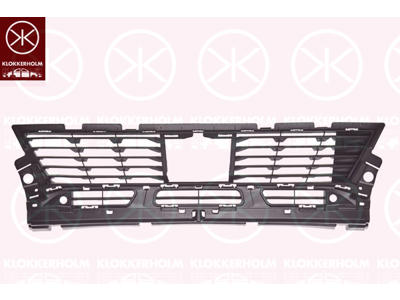 Kylargrill, för fordon med parkeringshjälp, Fram, svart, underdel, Utrustningsvariant: LED, Antal borrningar: 2