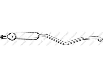 Centre Muffler, See accessories list for additionally required parts:  