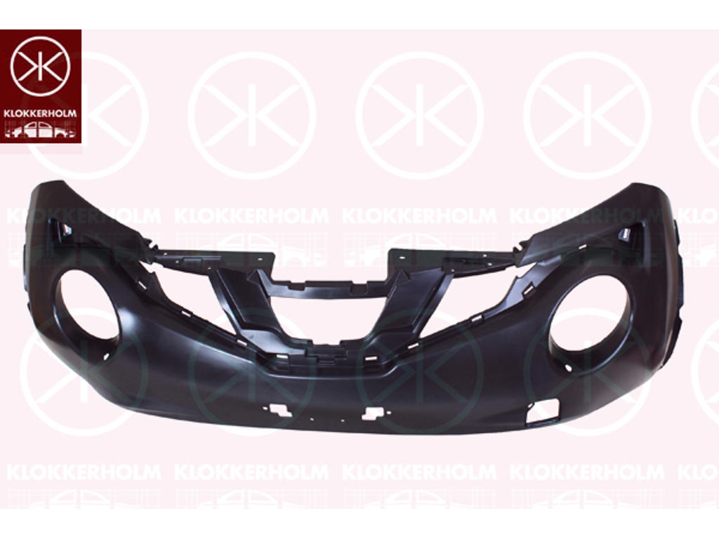 Bumper, Front, Vehicle Production Country: Great Britain, with hole(s) for washer nozzle, with hole(s) for holder, Smooth