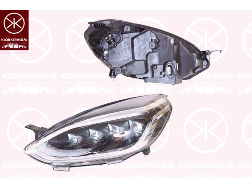 Forlygte, højre, LED, med kørelys (LED), Udstyrsvariant: Design Niveau 4, Varroc