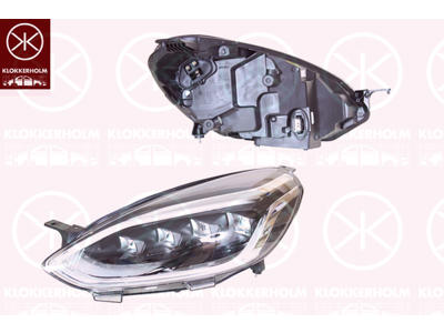 Forlygte, højre, LED, med kørelys (LED), Udstyrsvariant: Design Niveau 4, Varroc