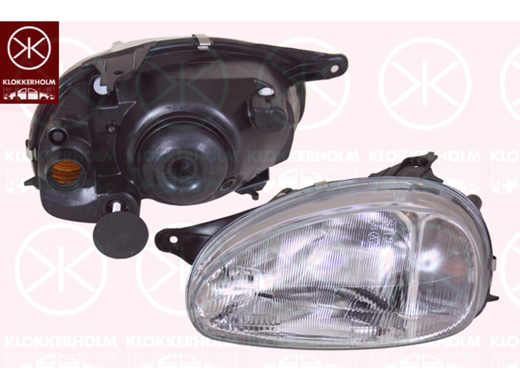Headlight, H4, for vehicles without headlight levelling, T.Y.C, Left, Illuminance [lx]: 12.5