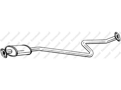 Centre Muffler, See accessories list for additionally required parts:  