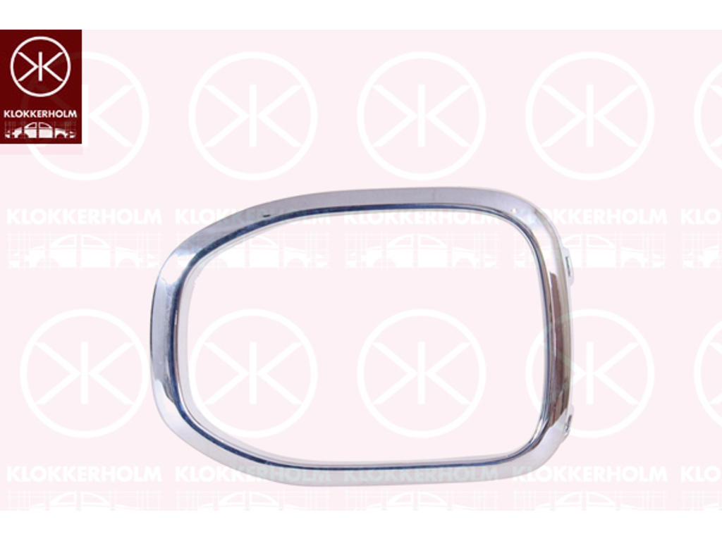 Cadre, grille de radiateur, chrome, droite