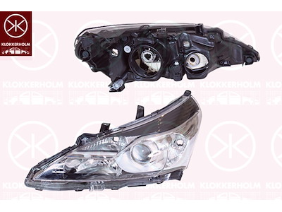 Ajovalo, H11/HB3, Valokorkeussäätimen moottorilla, Oikea, Farba