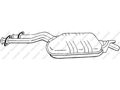 Centre Muffler, See accessories list for additionally required parts:  