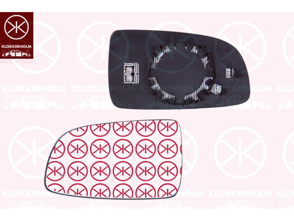 Mirror Glass, exterior mirror, Right, Model Year from: 2010, Heatable, Convex