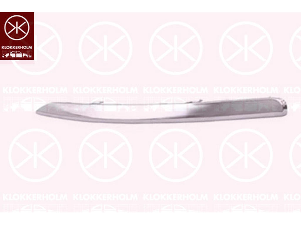 Trim/Protection Strip, bumper, chrome, Left Front